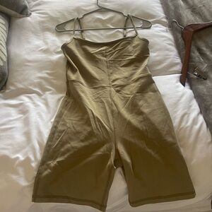 Aritzia Wilfred Free DIVINITY romper - Medium- Taupe Beige